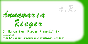 annamaria rieger business card